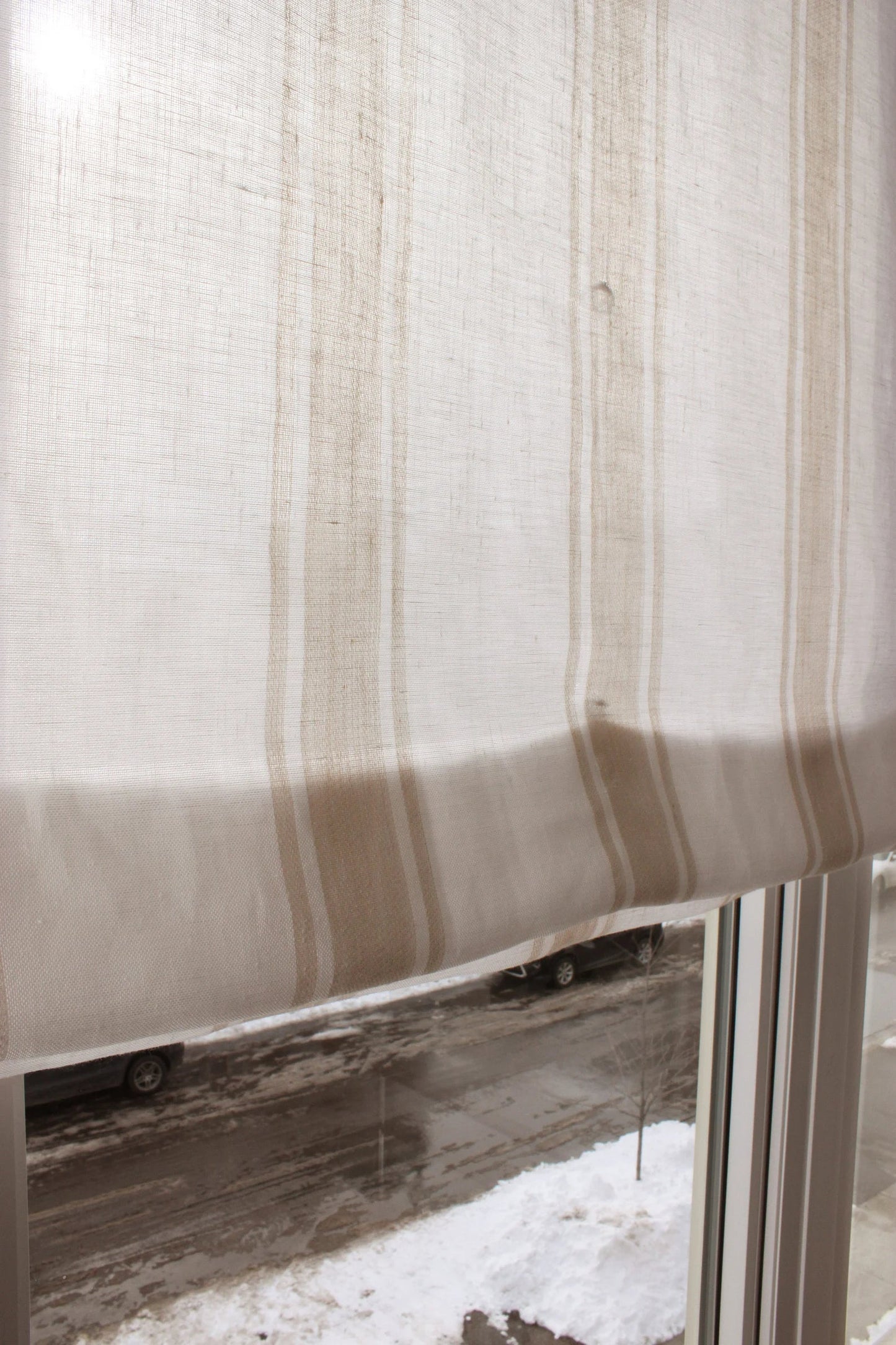 Taverna-Lino Linen Relaxed Roman Shade — Custom Size