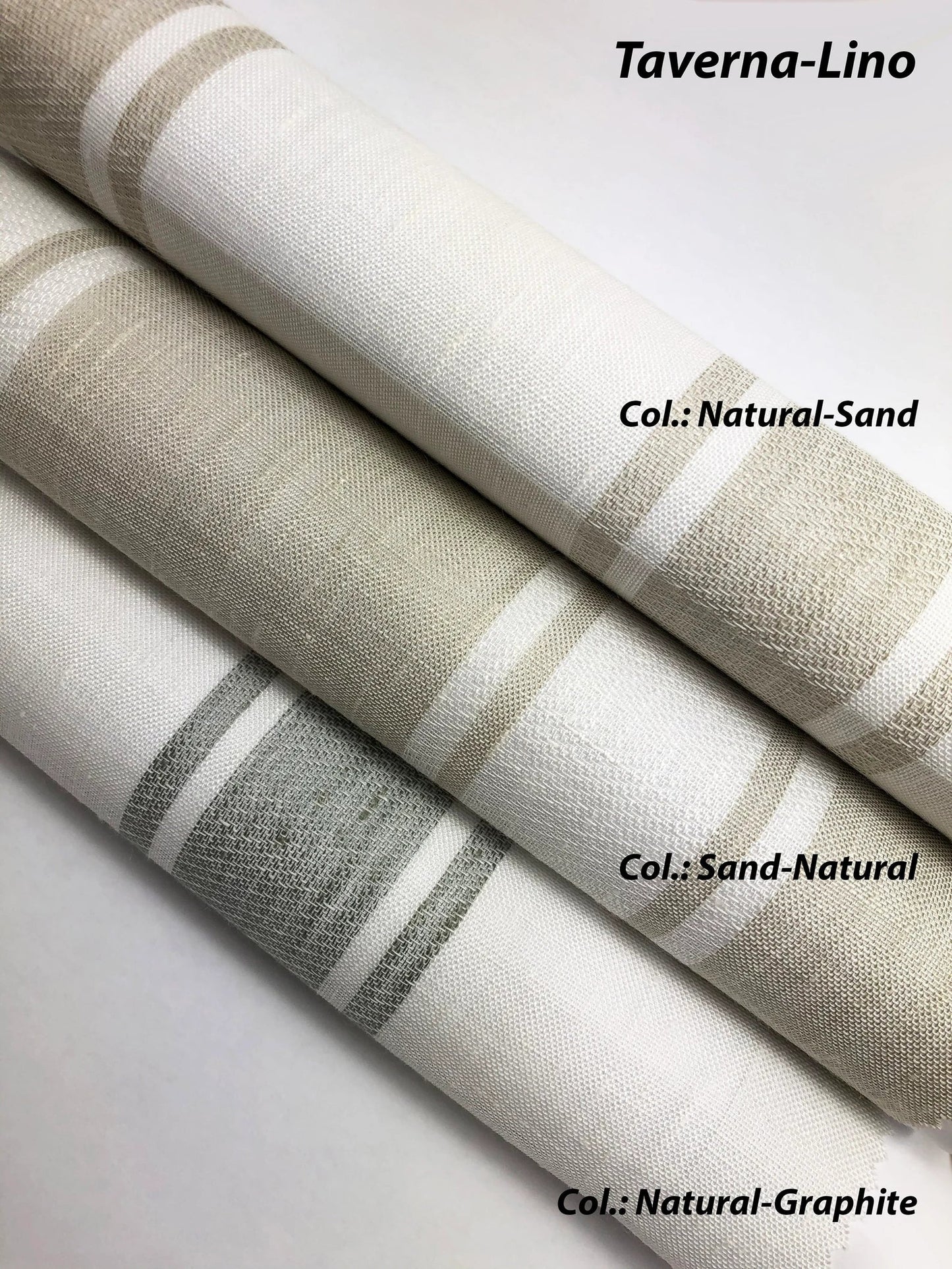 Taverna-Lino Linen Relaxed Roman Shade — Custom Size