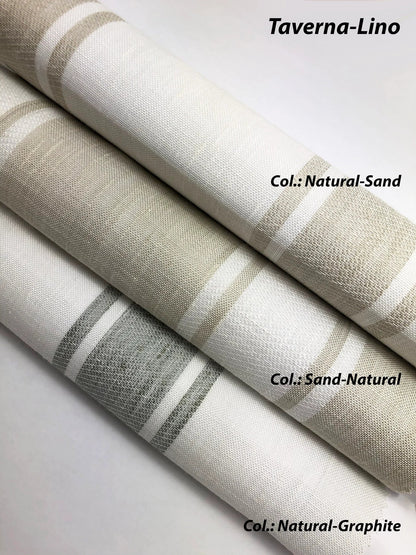 Taverna-Lino Linen Relaxed Roman Shade — Custom Size