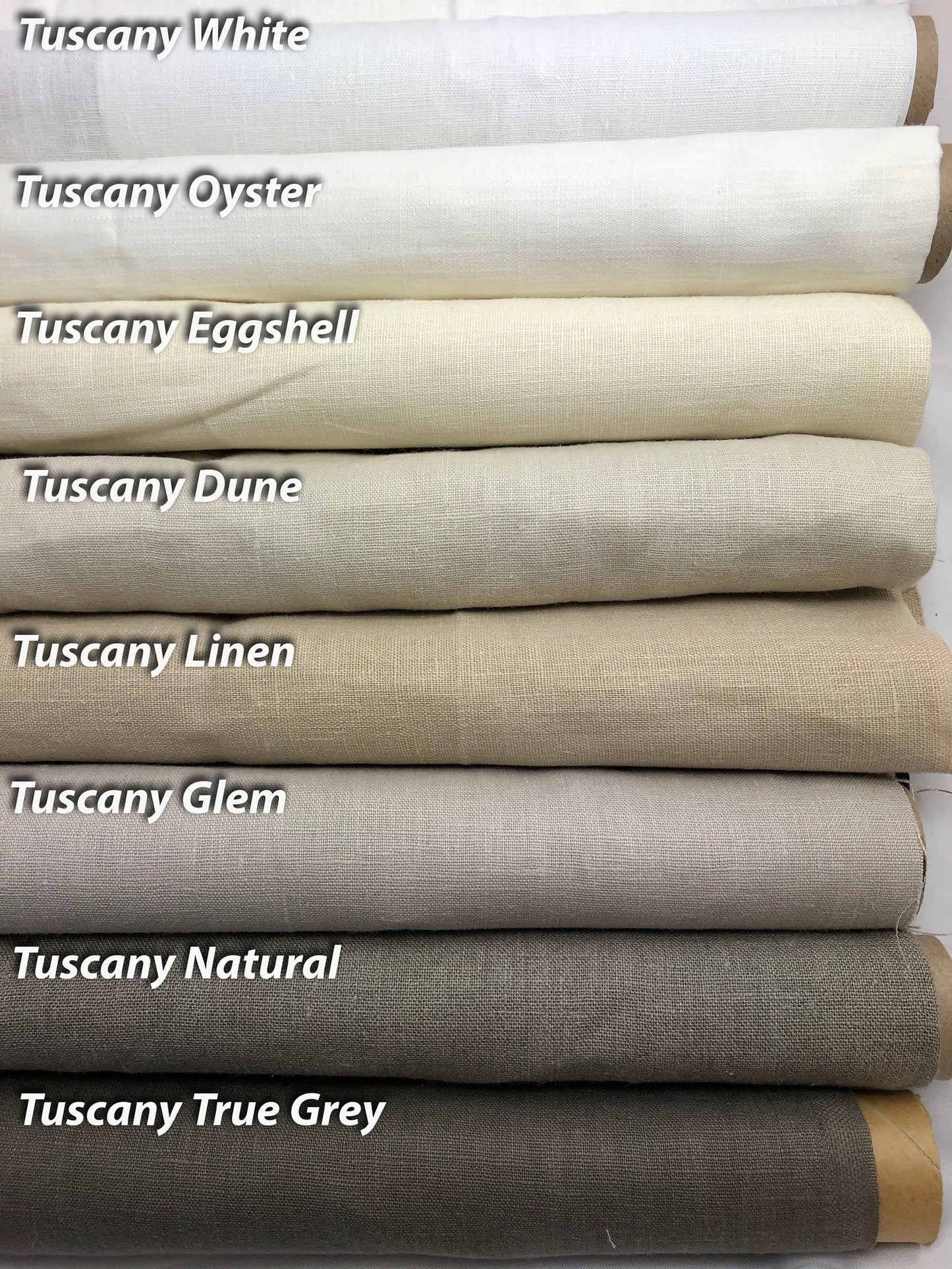 Tuscany 100% Linen Relaxed Roman Shade — Custom Size