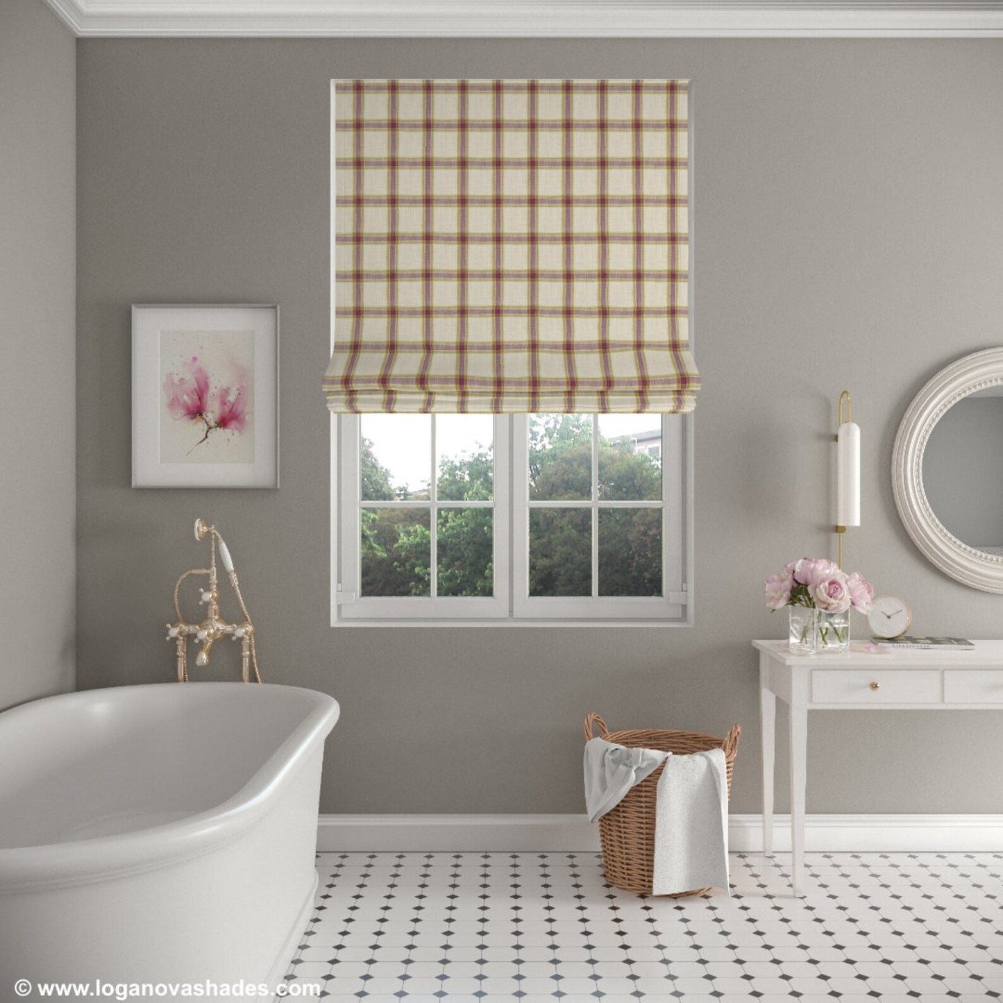 Chesapeake Relaxed Roman Shade — Custom Size
