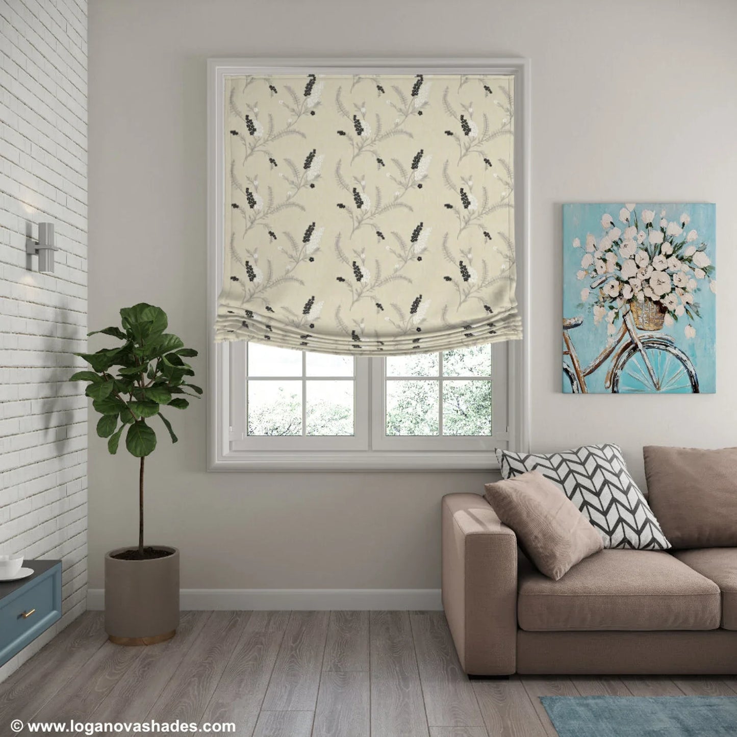 Bloomfield European Relaxed Roman Shade — Custom Size