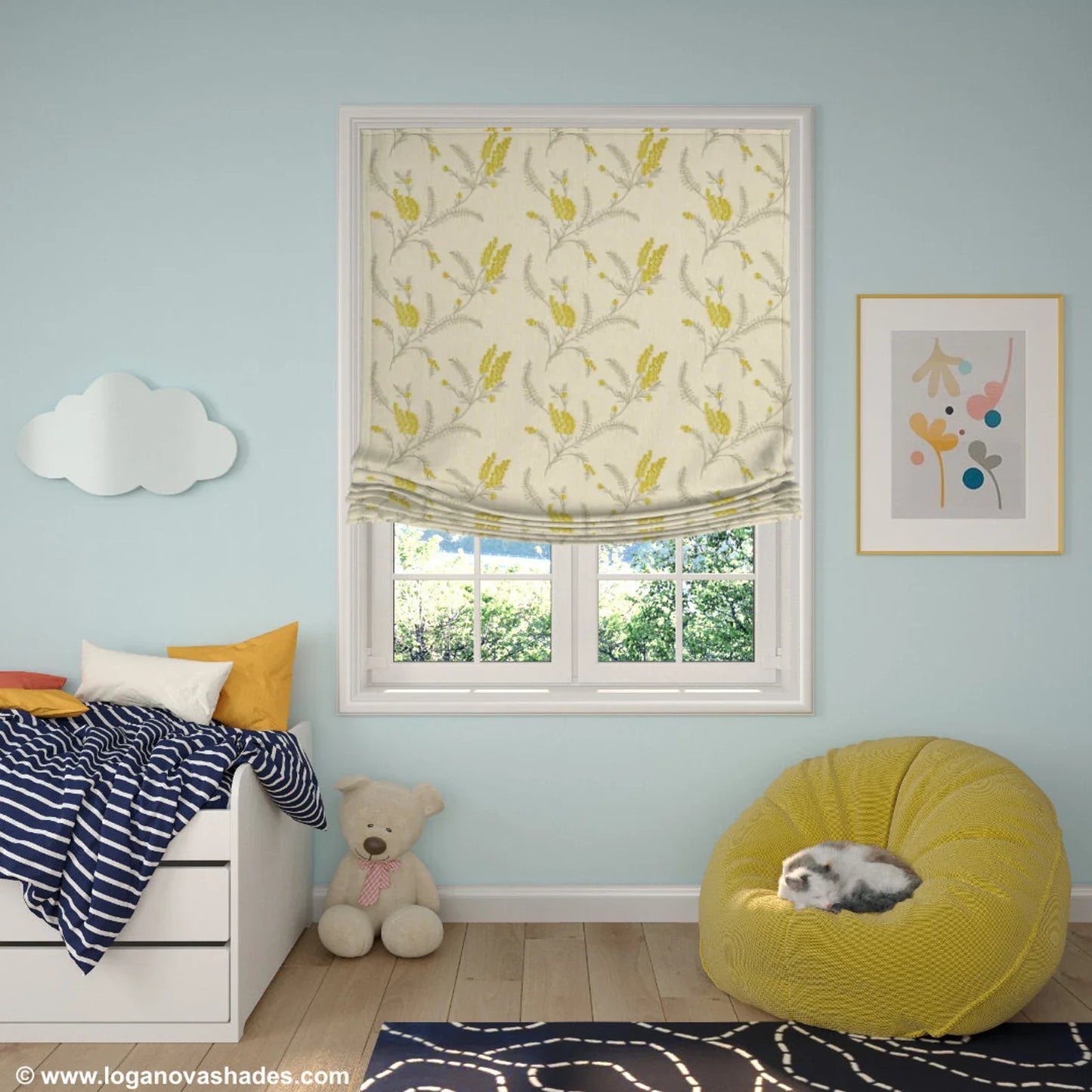 Bloomfield European Relaxed Roman Shade — Custom Size