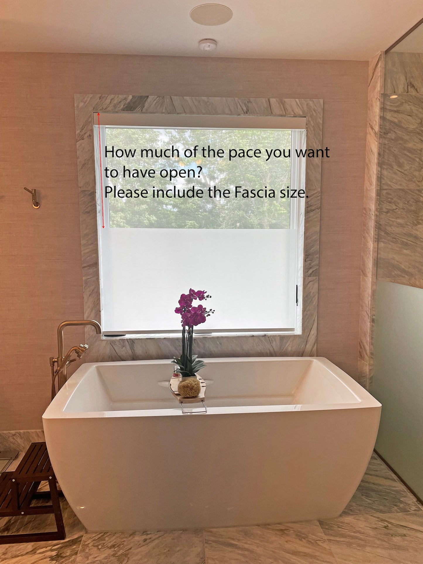Topen Roller Shade — Top-Down Privacy, Custom Size