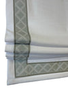 Custom Roman Shade with Decorative Trim Kravet T30744, Relaxed Roman Shade with Chain Mechanism, Custom Window treatments