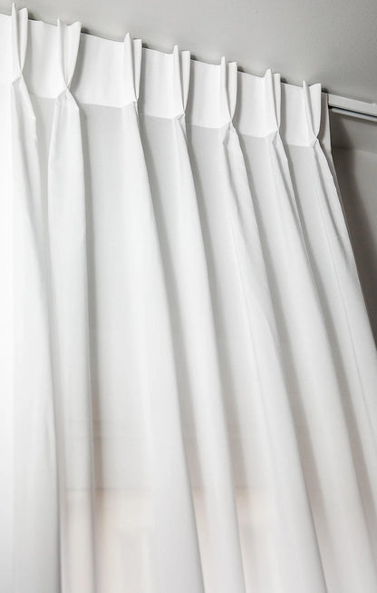 Shannon Pleated Sheer Drapery — Custom Size