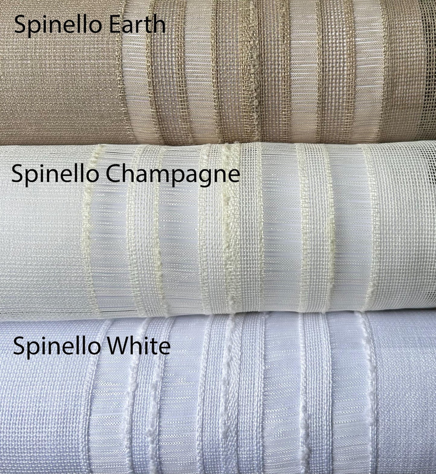 Spinello linen Roman shade — fold detail