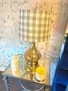 Handmade Designer Lampshade | Scalamandre Swedish Linen Check | Blue and White Checkered | Custom Lighting Accent | Custom Lampshade