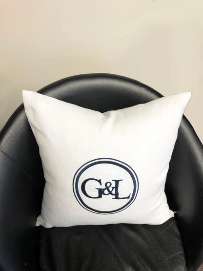 Personalized initials cushion, colour option one