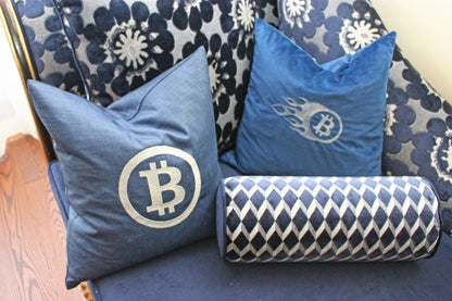 Monogram embroidered throw pillow, personalized initials