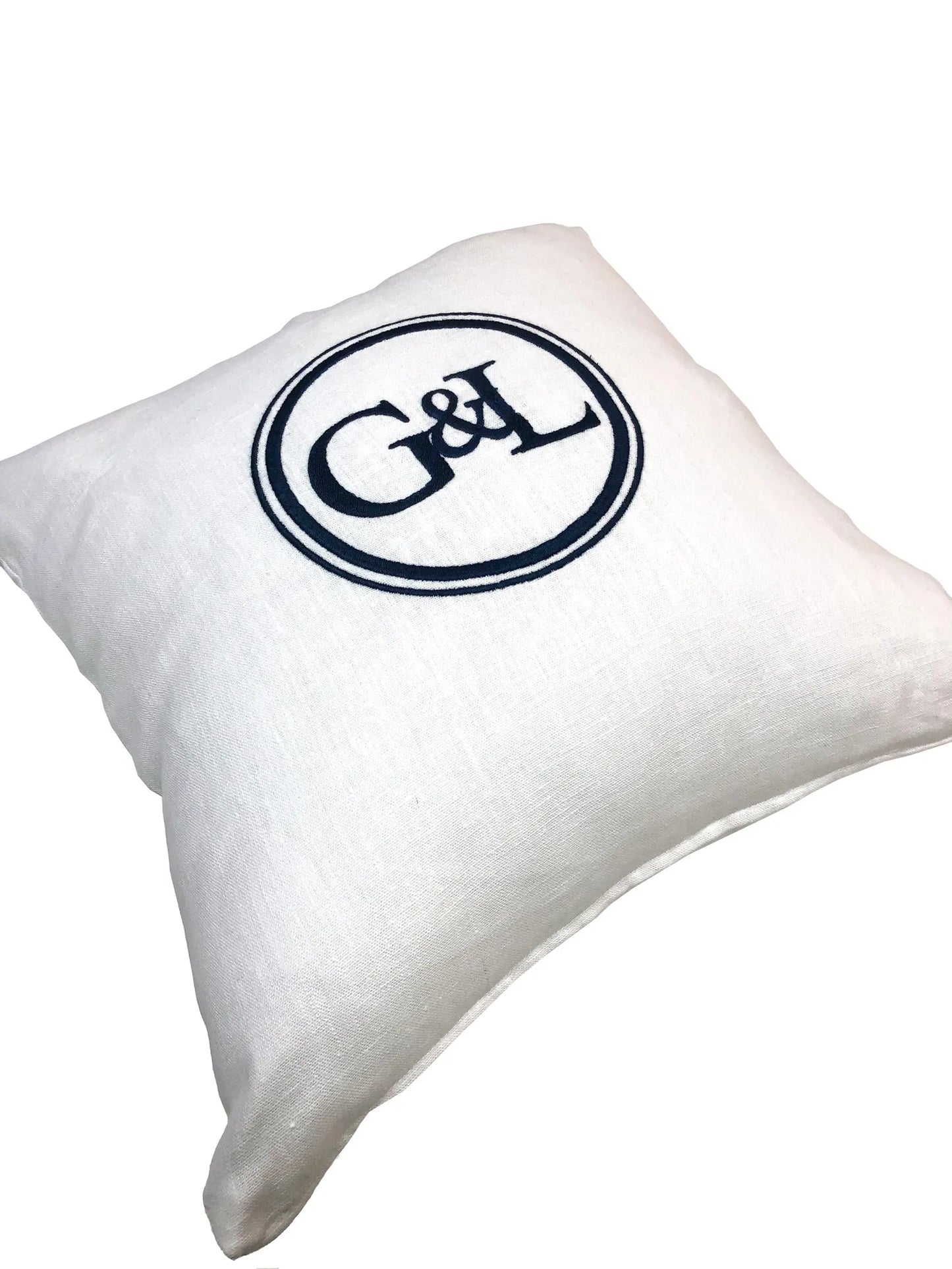 Monogram Embroidered Throw Pillow — Personalized Initials