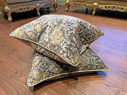 Calloway floral cushion, back view
