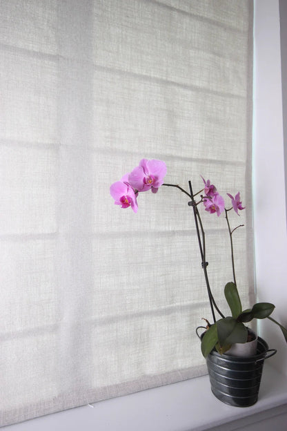 Toronto Lined Relaxed Roman Shade — Custom Size, 7 Colours