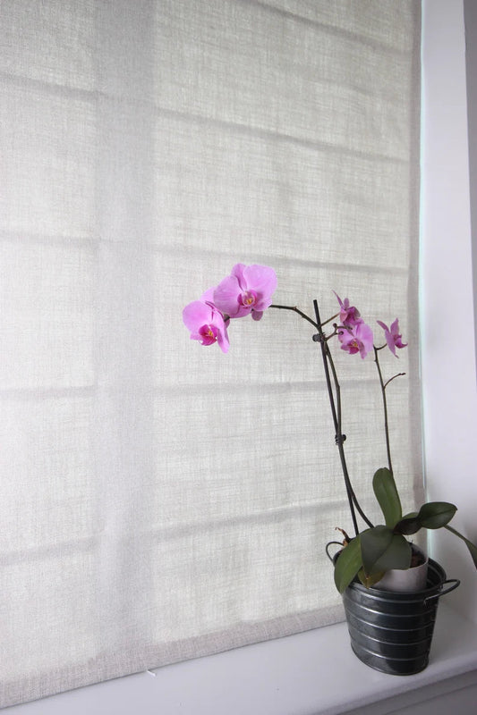 Toronto Lined Relaxed Roman Shade — Custom Size, 7 Colours