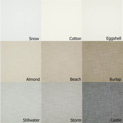 Toronto Lined Relaxed Roman Shade — Custom Size, 7 Colours