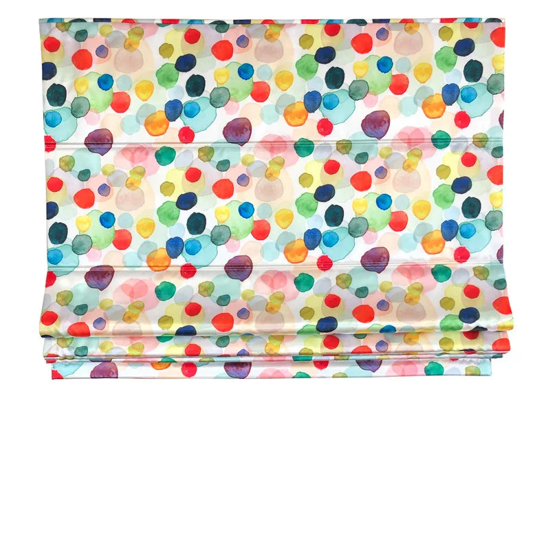 Flat Roman Shade, "Spoonflower" Fabrics, Custom Made Window Treatments, shades with lining and chain mechanism