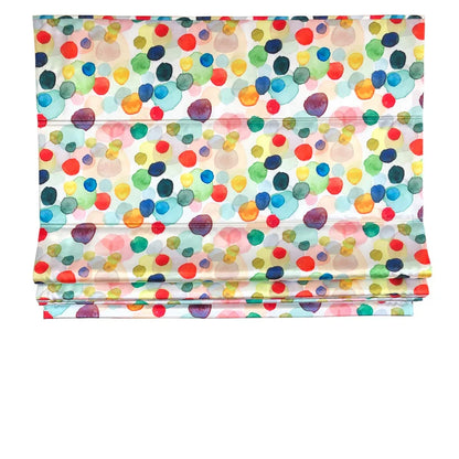 Flat Roman Shade, "Spoonflower" Fabrics, Custom Made Window Treatments, shades with lining and chain mechanism