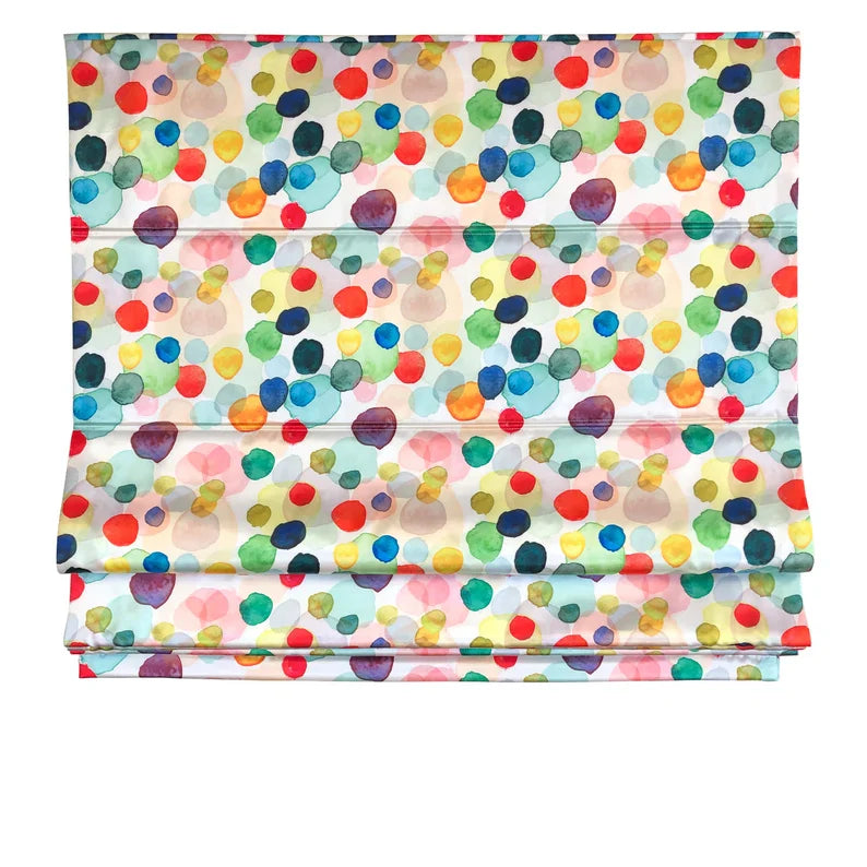 Flat Roman Shade, "Spoonflower" Fabrics, Custom Made Window Treatments, shades with lining and chain mechanism