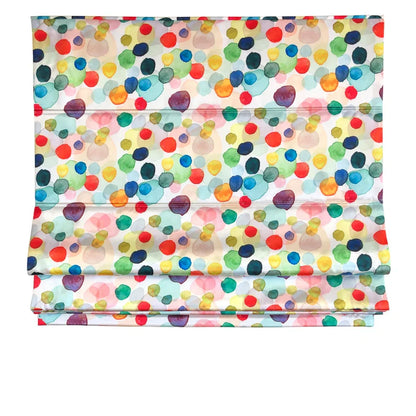 Flat Roman Shade, "Spoonflower" Fabrics, Custom Made Window Treatments, shades with lining and chain mechanism