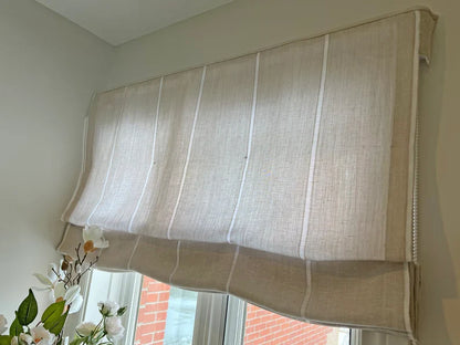 Sorrento Italian Linen Roman Shade — Custom Size