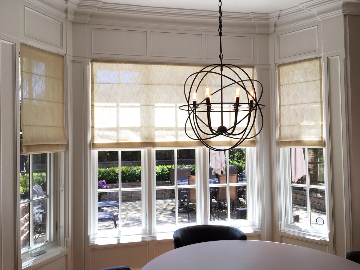 Measuring guide for inside and outside mount Roman shades