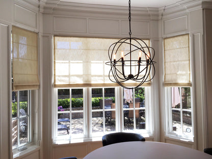 Measuring guide for inside and outside mount Roman shades