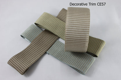 Greek key tape trim in Black and Taupe