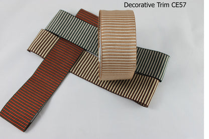 Greek key tape trim in Brown and Gold
