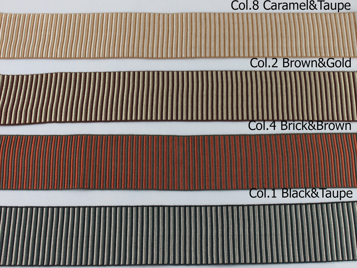Greek key tape trim in Gold and Olive