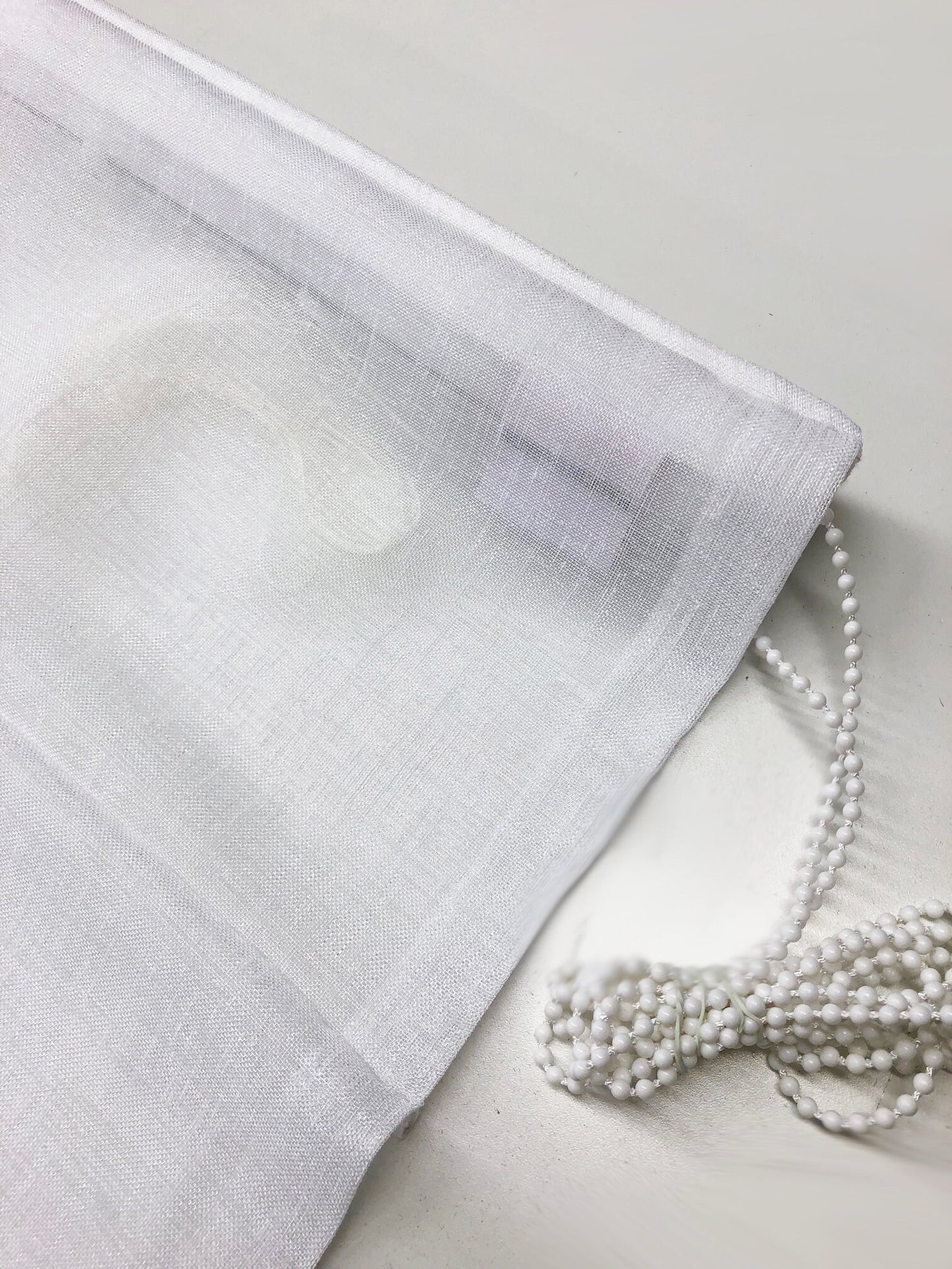 Berlin flat roman shade — Berlin faux linen, handmade in Toronto