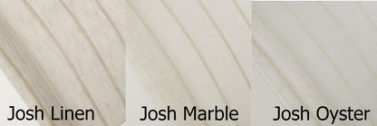 Josh sheer faux linen Roman shade detail