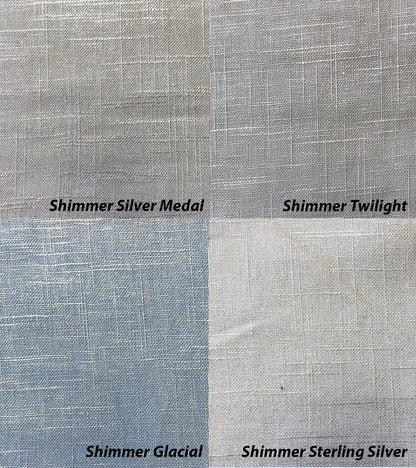Shimmer linen blend relaxed Roman shade detail
