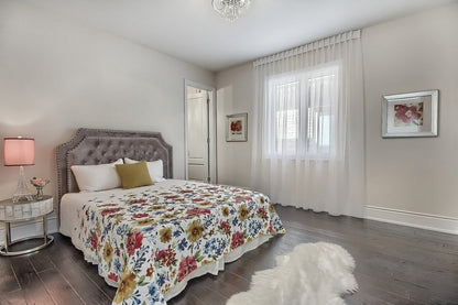 Pinch pleat Empire sheers styled in a bedroom — LOGANOVA