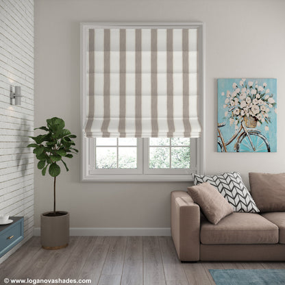 Chamberlain Cascade Roman Shade — Custom Size