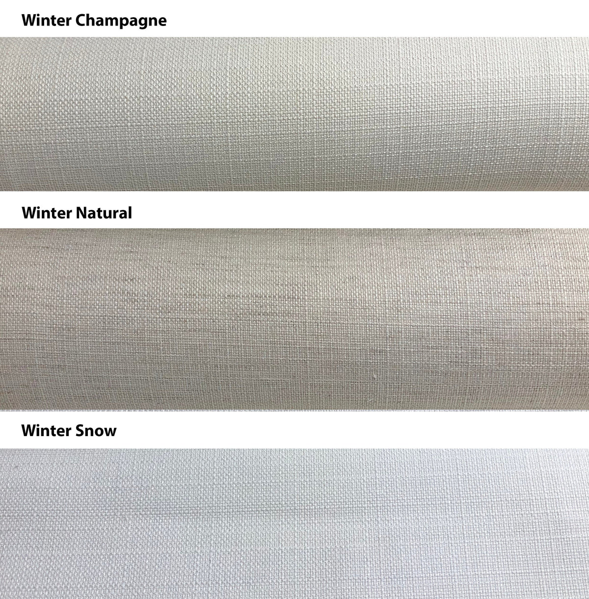 Fabric and border colour options for a scalloped relaxed roman shade