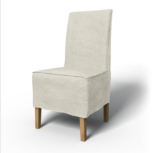 Custom linen chair slipcover in French farmhouse style