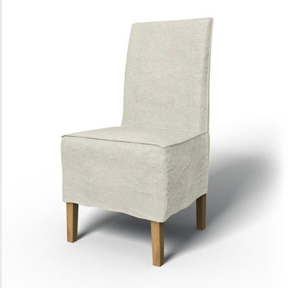 Custom linen chair slipcover in French farmhouse style
