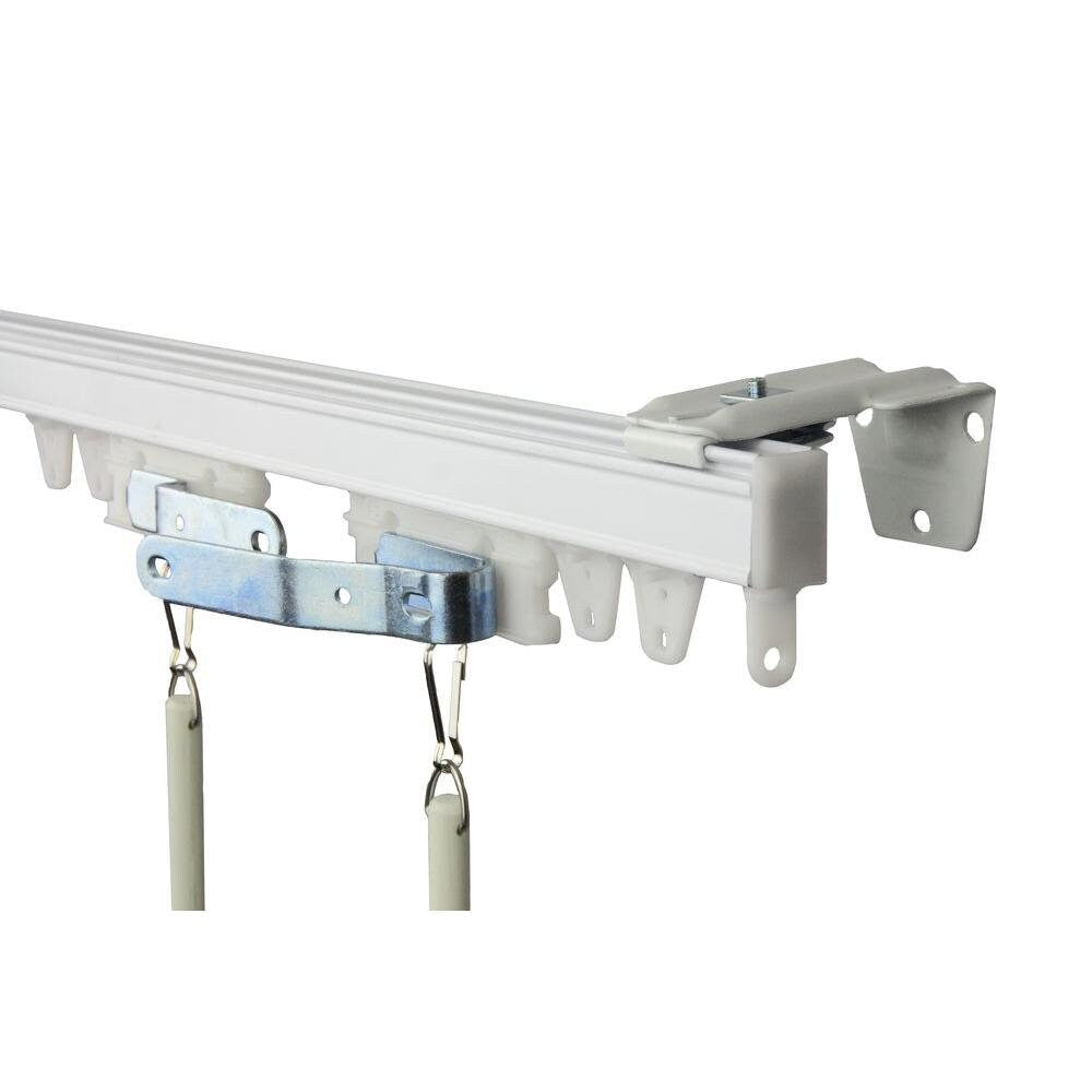 Pinch pleat over-lap master for aluminum track