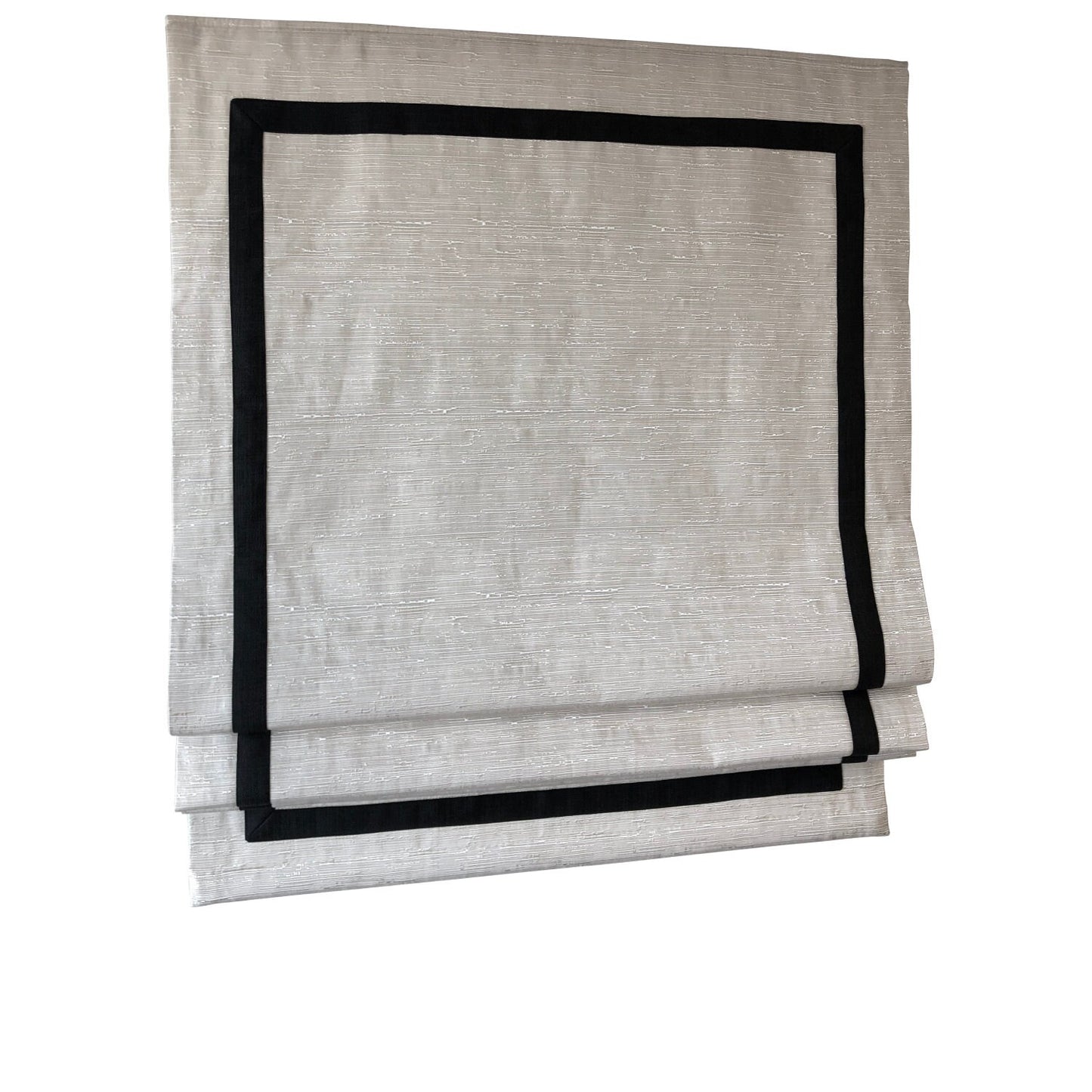 Athens relaxed roman shade — Athens cotton-blend fabric, handmade in Toronto