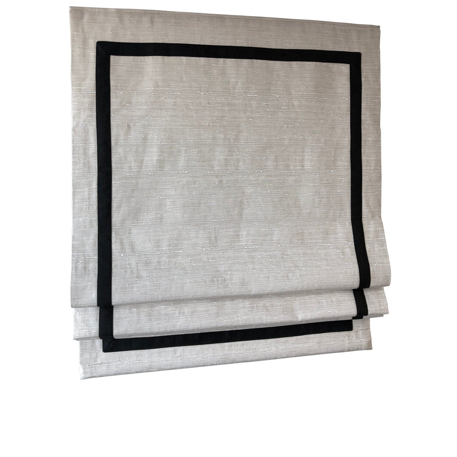 Athens relaxed roman shade — Athens cotton-blend fabric, handmade in Toronto