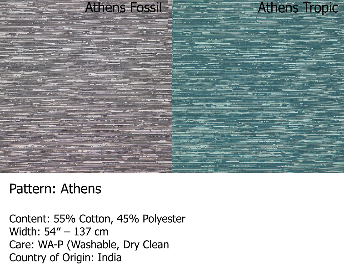 Athens relaxed roman shade — Athens cotton-blend fabric, handmade in Toronto