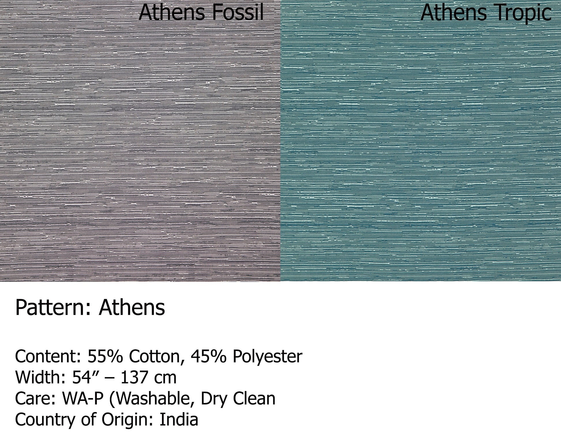 Athens relaxed roman shade — Athens cotton-blend fabric, handmade in Toronto