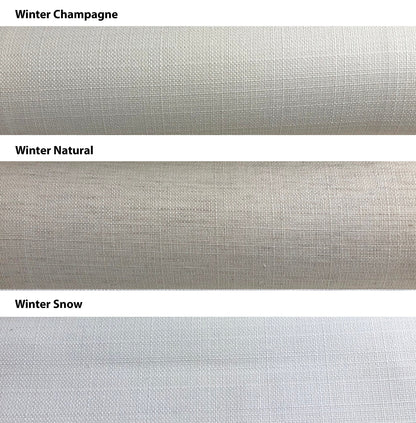 Cheval faux linen relaxed Roman shade, custom made