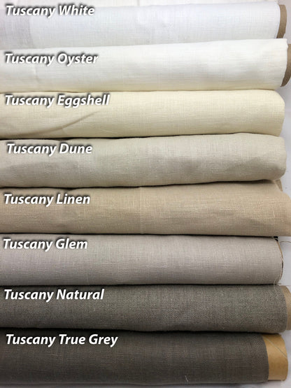 Ripple fold linen drapery seen in profile, showing the depth of the wave