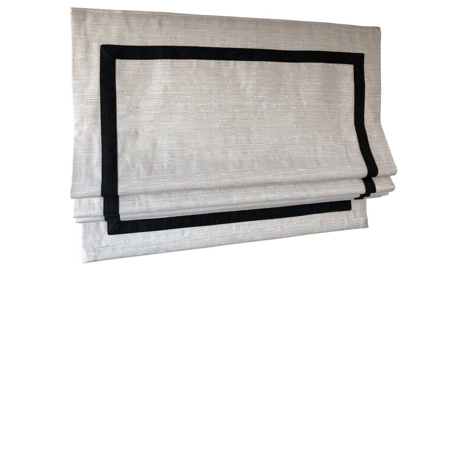 Athens relaxed roman shade — Athens cotton-blend fabric, handmade in Toronto