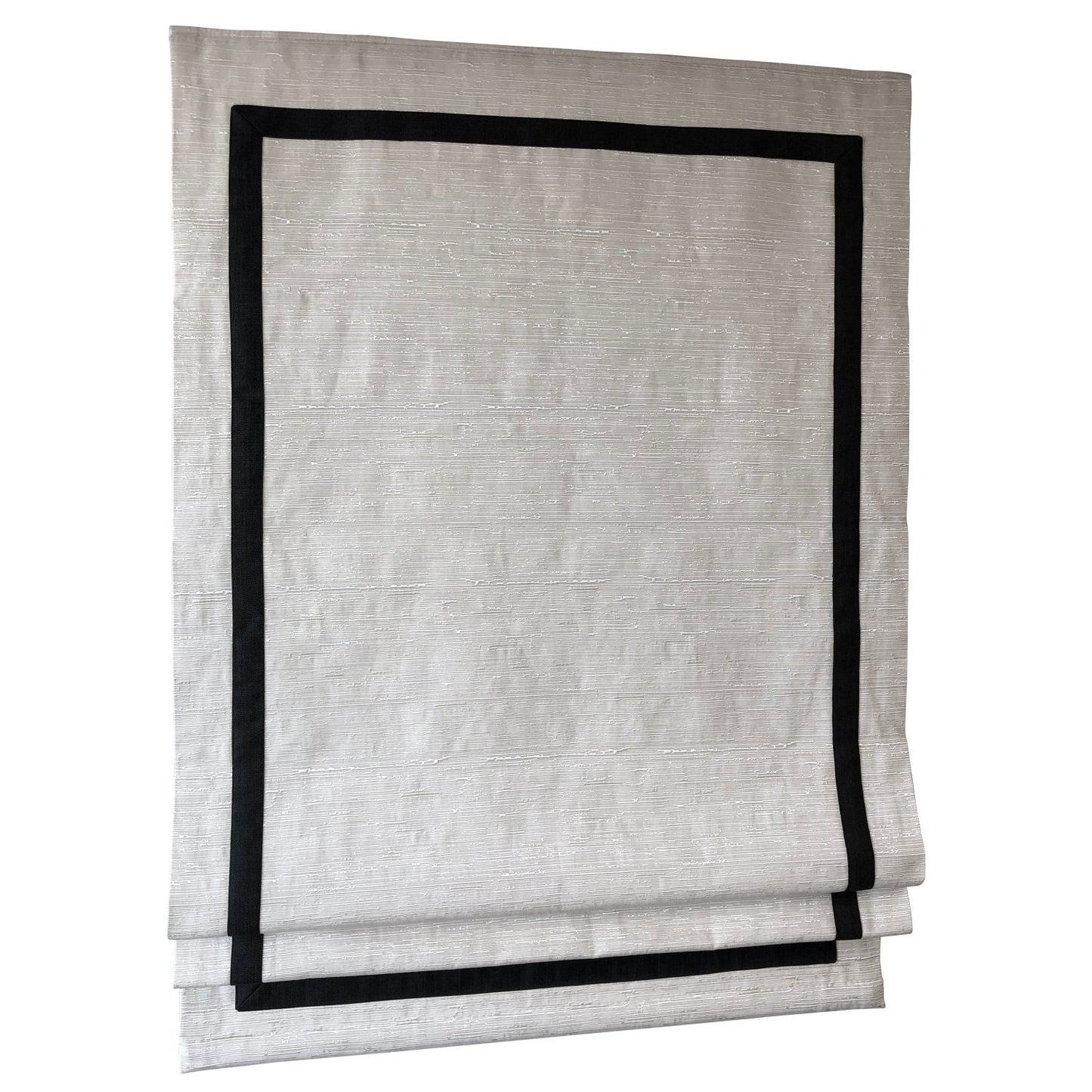 Athens relaxed roman shade — Athens cotton-blend fabric, handmade in Toronto