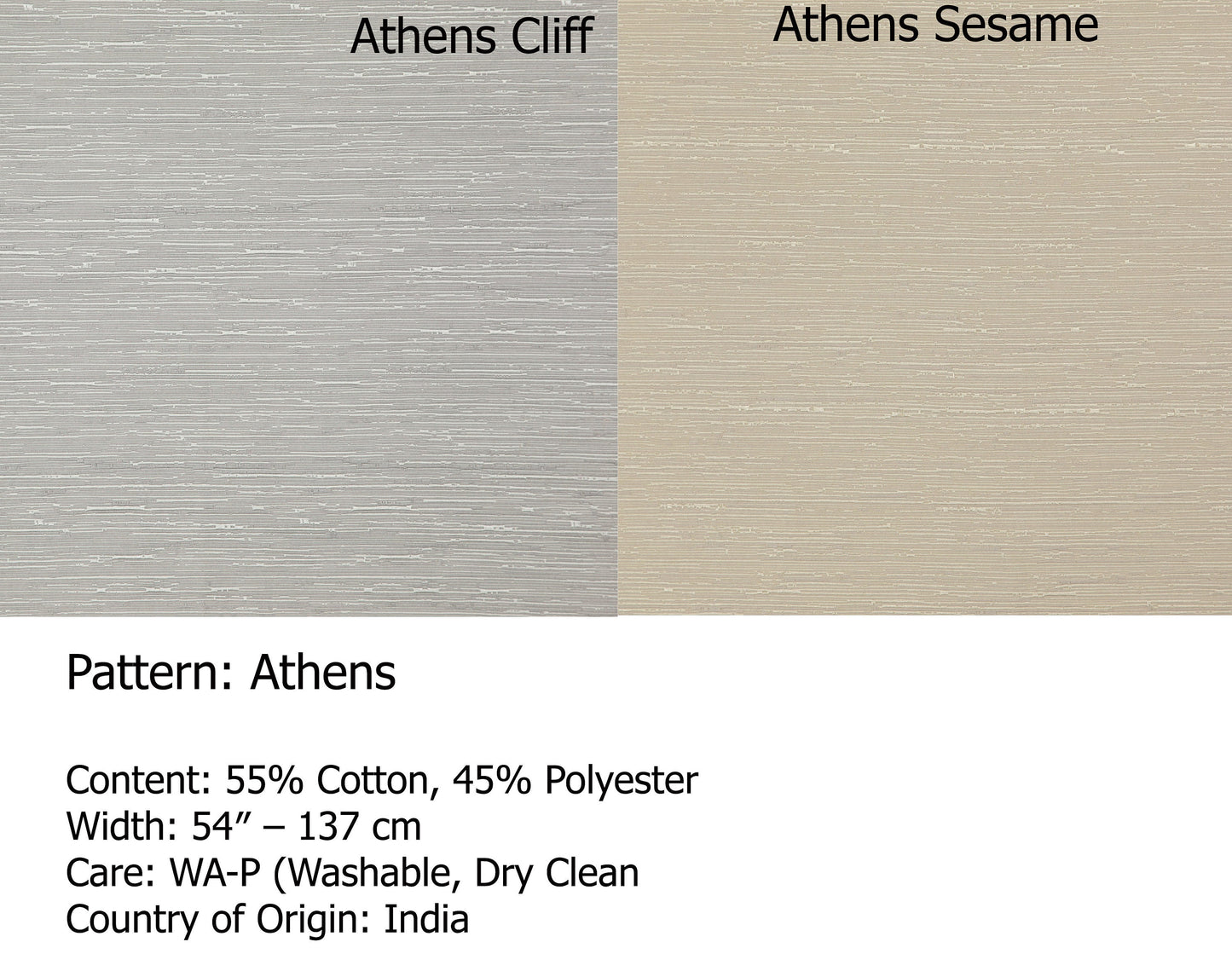 Athens relaxed roman shade — Athens cotton-blend fabric, handmade in Toronto
