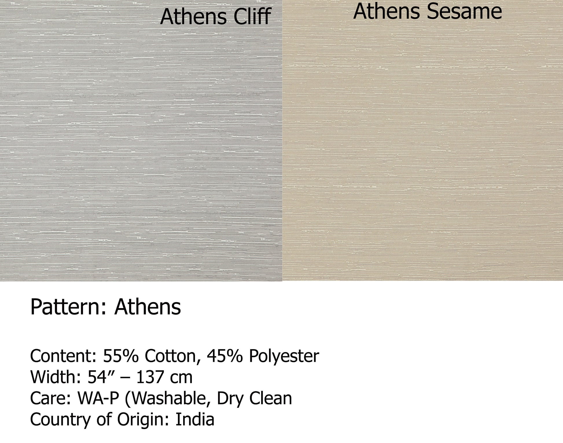 Athens relaxed roman shade — Athens cotton-blend fabric, handmade in Toronto