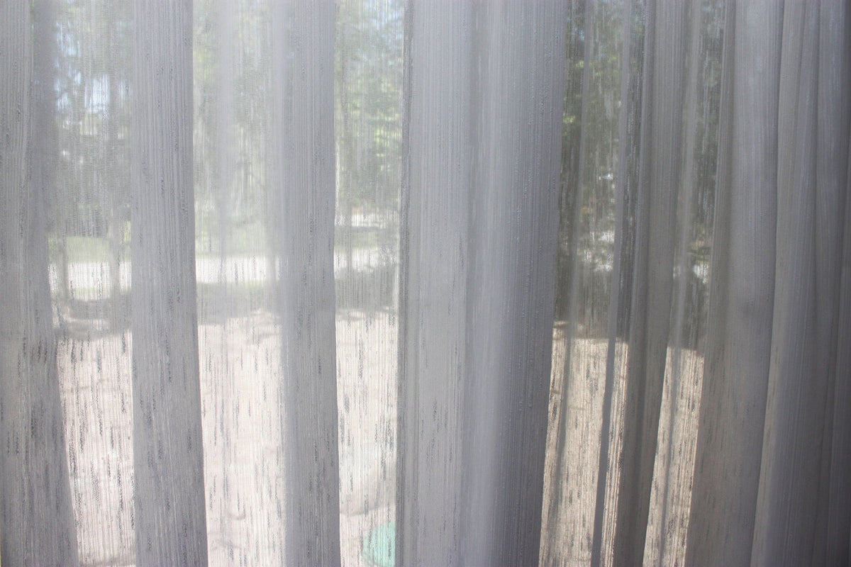 Close-up of Lugano sheer fabric texture