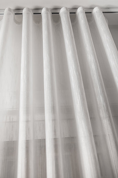 Close-up of Lugano fabric showing the vertical slub texture